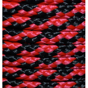 PPM touw 6 mm ongevuld zwart/rood